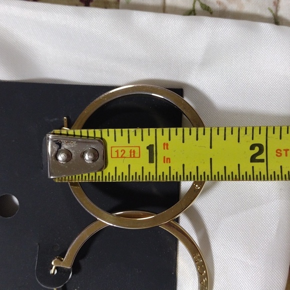 Coach Gold Plated Brass Hoop‎ Earrings - Picture 7 of 7